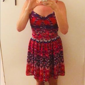 Collective concept printed short dress